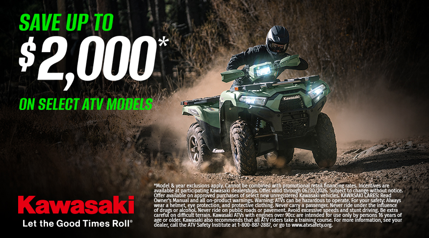 Kawasaki - Save Up To $2,000 on Select ATV Models